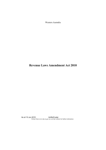 Revenue Laws Amendment Act 2010 - 00-00-01