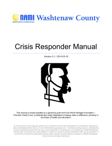 Crisis Responder Manual - NAMI of Washtenaw County