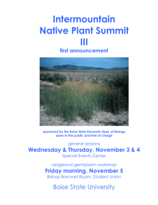 Hotel Rates - Idaho Native Plant Society