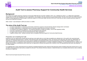 Section A Summary description of Community Health Services and