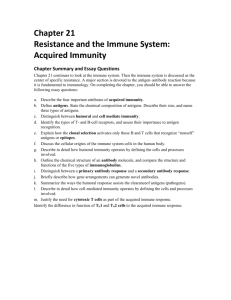 Chapter 21: Resistance and the Immune System