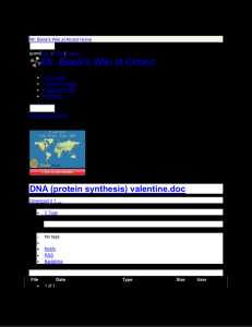Mr. Blank's Wiki at Kinard - DNA (protein synthesis) valentine