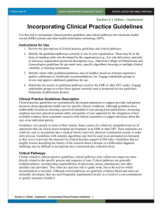 Incorporating Clinical Practice Guidelines doc