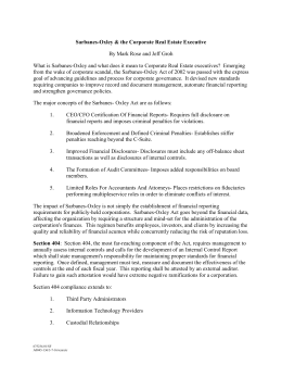 Thesis on sox act 2002