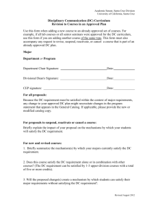 Disciplinary Communication (DC) Course Approval Form