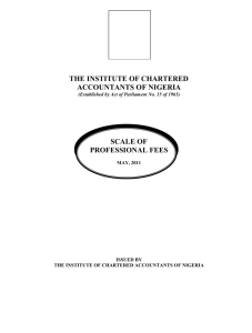 Scale of Professional Fees - Institute of Chartered Accountants of