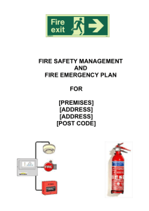 Fire Safety Management and Fire Emergency Plan