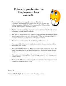 Points to ponder for the Employment Law exam #2 What about those