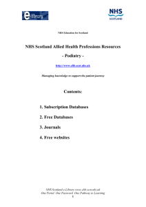 NHS Education for Scotland - Scotland's Health on the Web