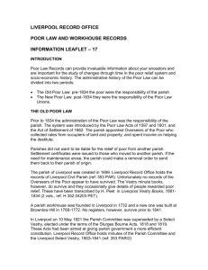 Information leaflet about Poor Law Records held.