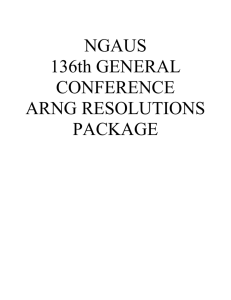 NGAUS 136th GENERAL CONFERENCE ARNG RESOLUTIONS