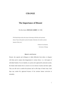 change the importance of dissent june 2005