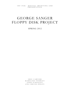 George Sanger Floppy Diskette Project
