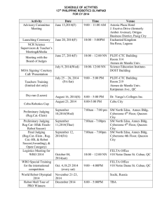 schedule of actvities