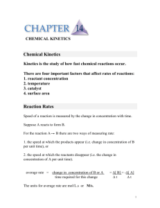 CHAPTER 14. CHEMICAL KINETICS