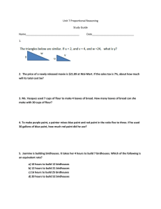 Unit 7 Proportional Reasoning Study Guide