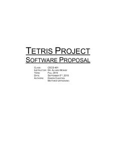 Tetris Proposal
