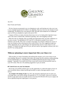 July Newsletter 2012 - Gallovic, Granito & Co. Ltd.