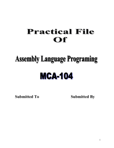 write an assembly language program to print a message