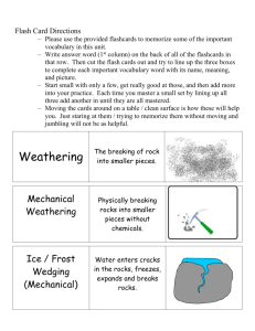 Weathering and Soil Science Unit Flashcards