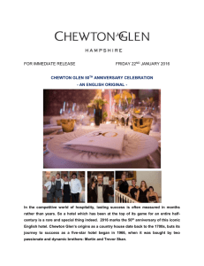 50th Anniversary of Chewton Glen