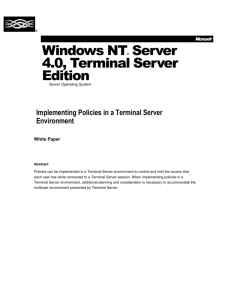 Implementing Policies in a Terminal Server