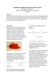 Synthesis of methyl orange in a micro reactor Hamburger, L.J. and
