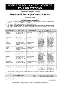 Notice of Poll - Chesterfield Borough Council