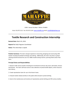Textile research and construction internship