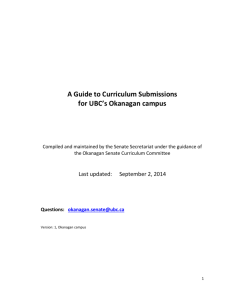 Curriculum Guidelines - UBC Senate