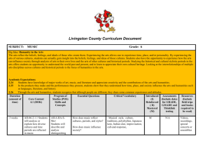 Livingston County Curriculum Document SUBJECT: MUSIC Grade