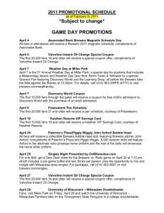 2006 PROMOTIONAL SCHEDULE