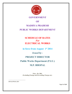GOVERNMENT OF MADHYA PRADESH PUBLIC WORKS