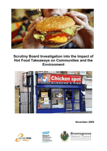 Impact of Hot Food Takeaways Scrutiny Board report
