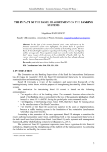 The Impact of the Basel III Agreement on the Banking Systems THE