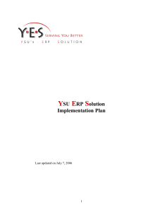3.1 YES Organization – Roles and