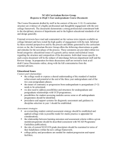 Curriculum Review Group Document - National College of Art and