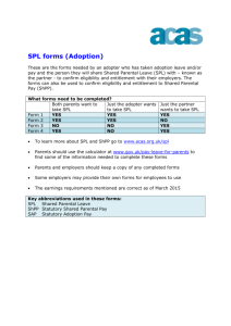 Shared Parental Leave forms (for Adoption)