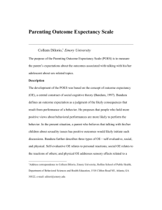 Title: Parenting Outcome Expectancy Scale