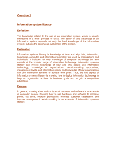 Information system literacy
