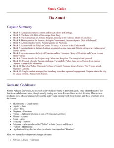 Study Guide The Aeneid Capsule Summary Book 1: Aeneas
