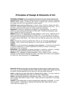 Principles of design and elements of art handout