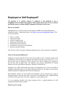 Employed or Self Employed