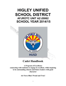 AFJROTC Cadet Handbook - Higley Unified School District