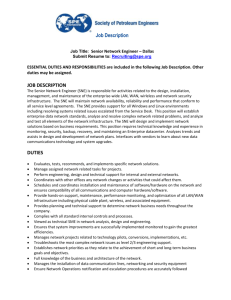 Job Description Job Title: Senior Network Engineer – Dallas Submit