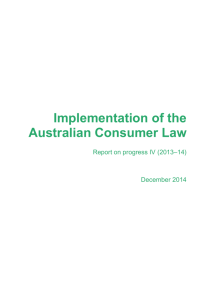 DOC 1.8MB - The Australian Consumer Law