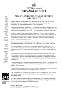 PUBLIC LAND DEVELOPMENT REFORMS IMPLEMENTED