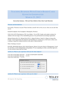 Teaching Business With Ethics-Based Cases