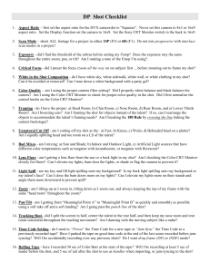 DP Shot Checklist