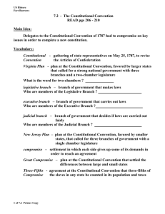 US History Fort Burrows 7.2 - The Constitutional Convention READ